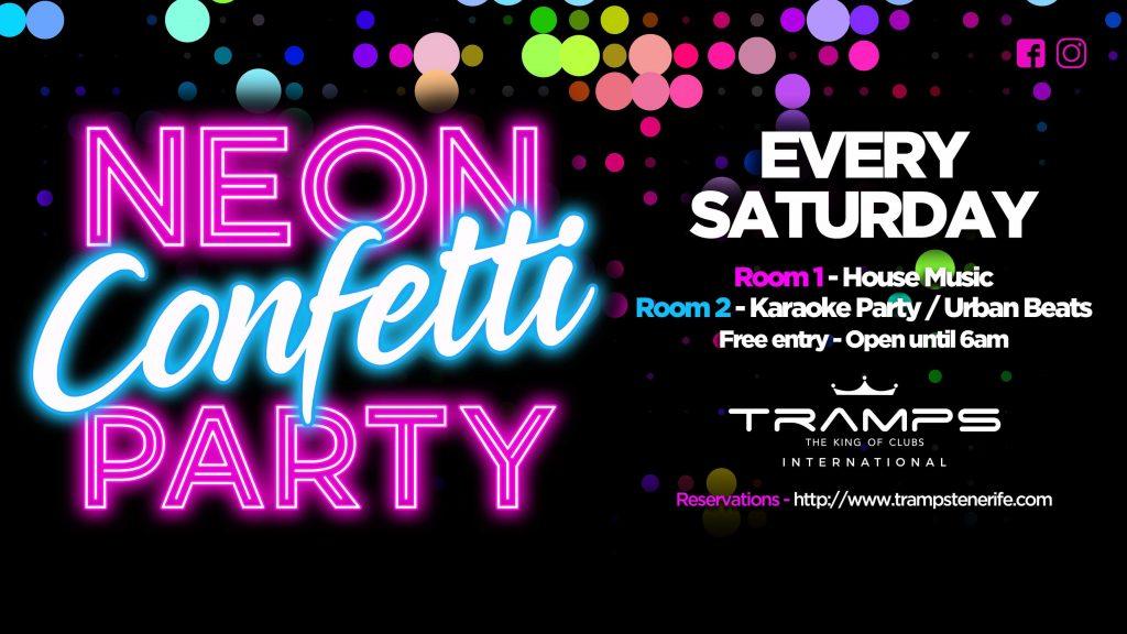 confetti party tramps tenerife events veronicas strip