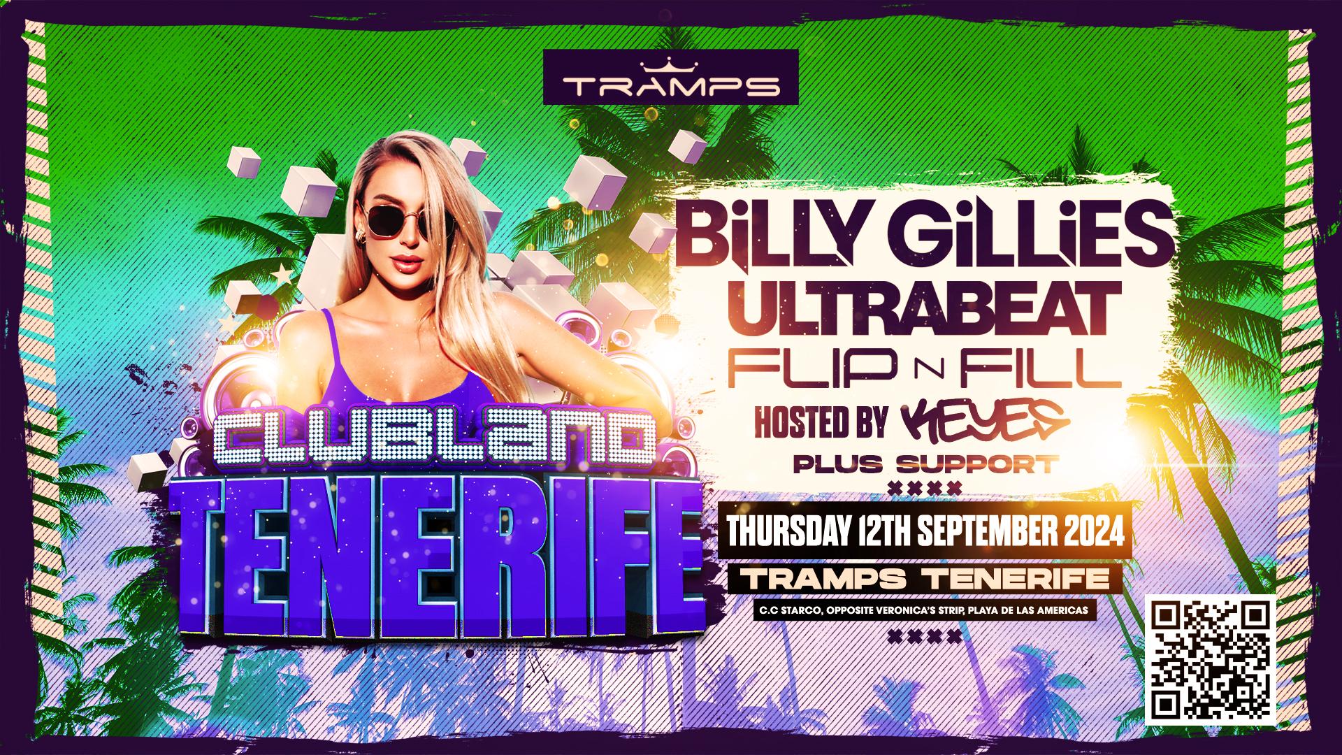 Clubland Tramps Tenerife Billy Gillies Veronicas strip